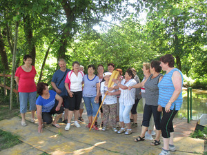 Posezení na vodáckém tábořišti - červen 2016